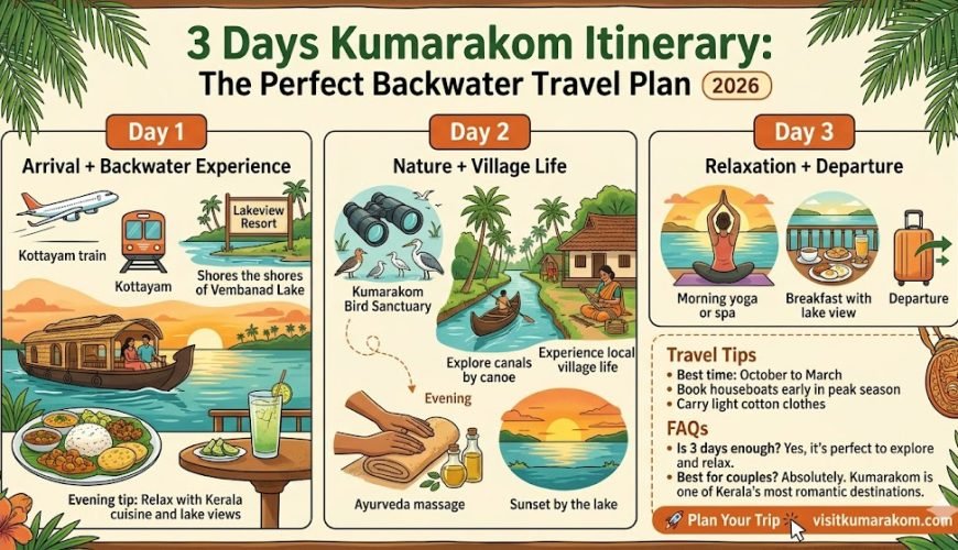 3 Days Kumarakom Itinerary: The Perfect Backwater Travel Plan (2026)
