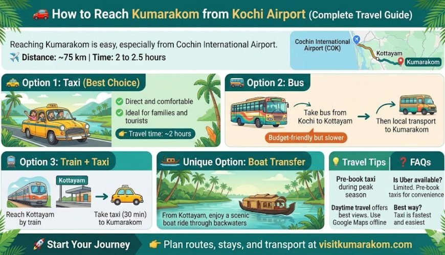 How to Reach Kumarakom from Kochi Airport: The Complete Travel Guide 2026